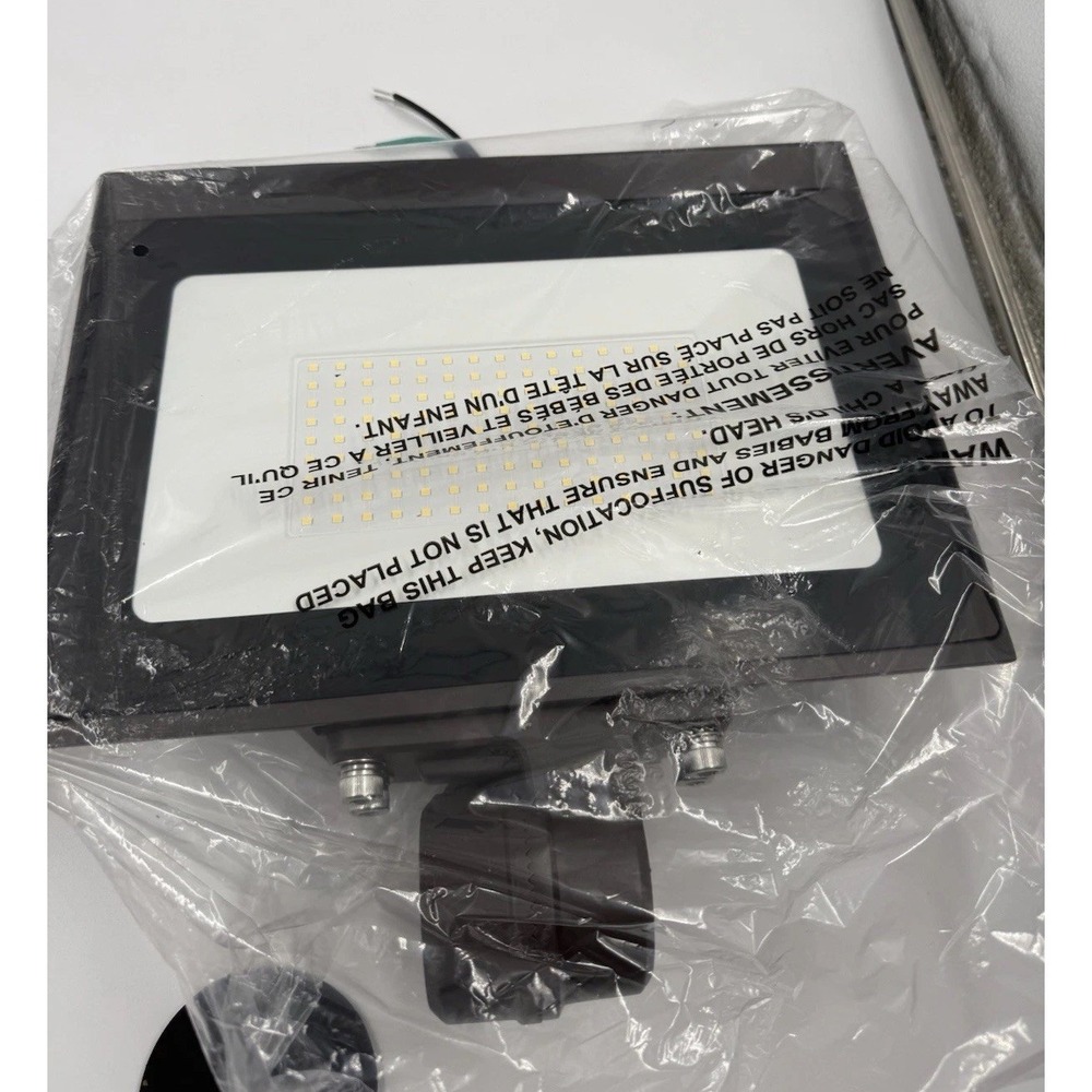 100W Outdoor LED Floor Lights With Plates 5000K Day Light 13000LM 120V UL - Picture 4 of 12